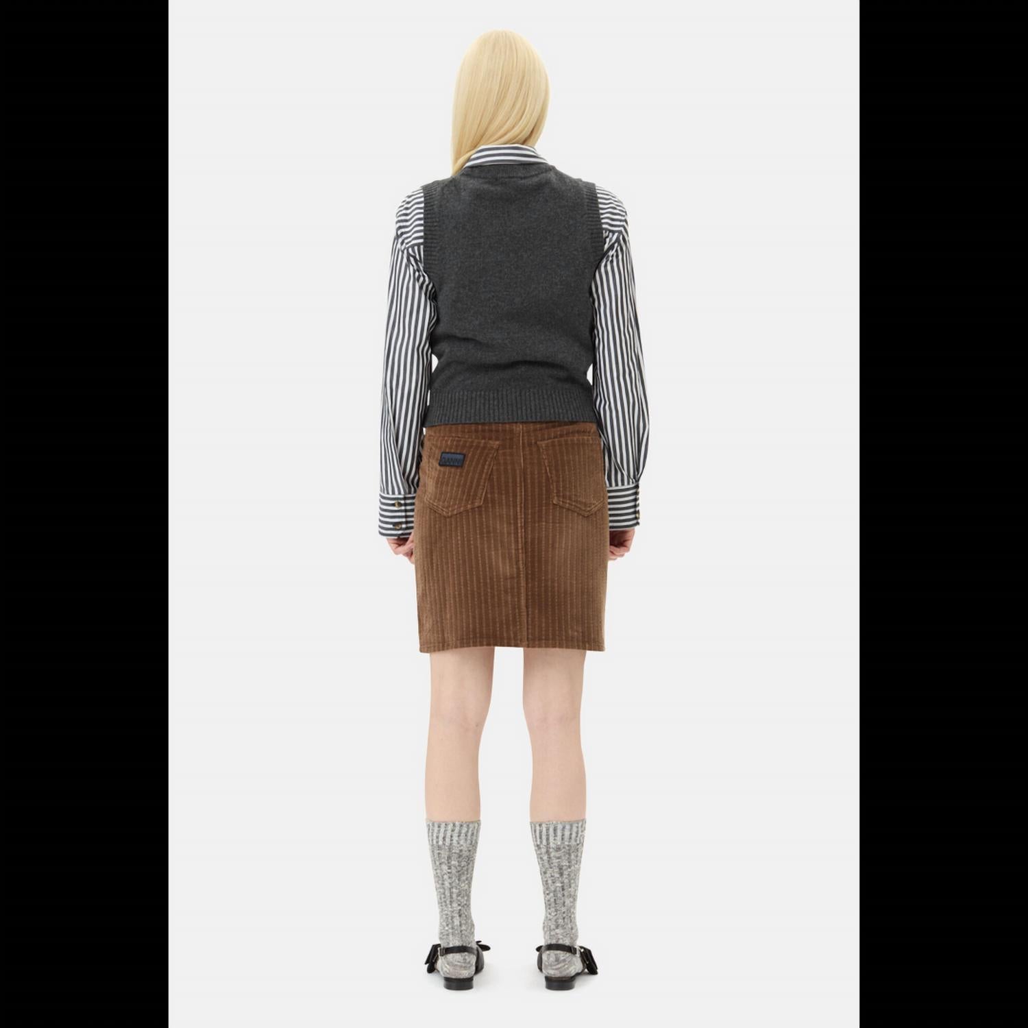Ganni - Stretch Corduroy Skirt
