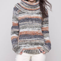 Charlie B - Cowl Neck Cable Knit Sweater