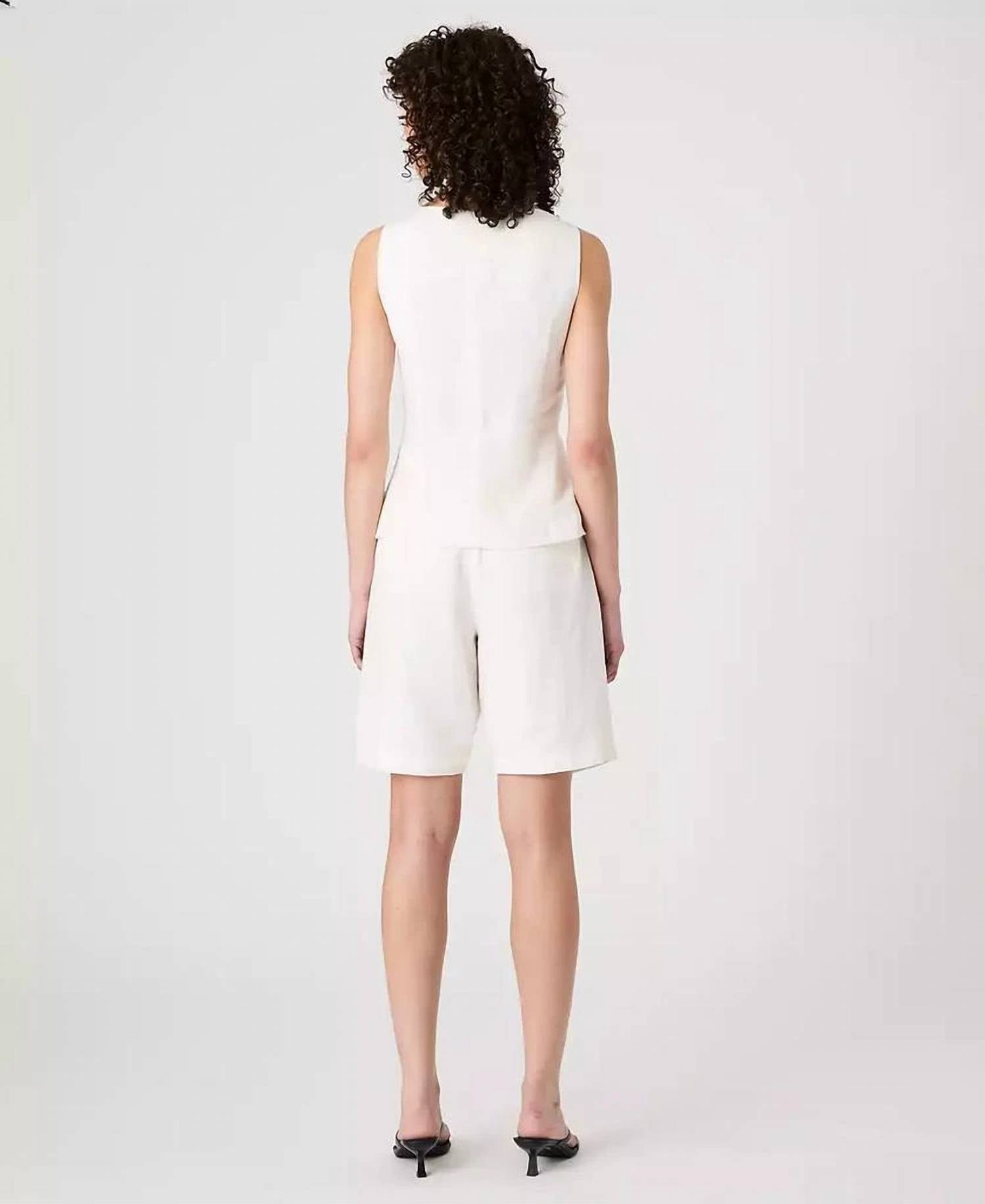 FRENCH CONNECTION Birdie Linen Bermuda Shorts in summer white - women's shorts - view 4