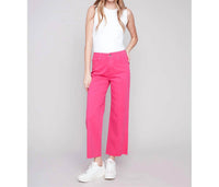 CHARLIE B Wide Leg Jean in punch pink - women's jeans