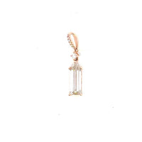 Aamiaa - 1.31 Carat Natural Diamond Emerald Cut Drop Pendant