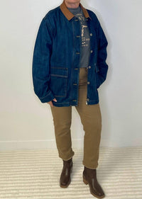 Risen - Leather Collar Shacket