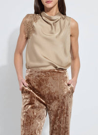 Lysse - Teresa Guipure Lace Trim Shell Blouse