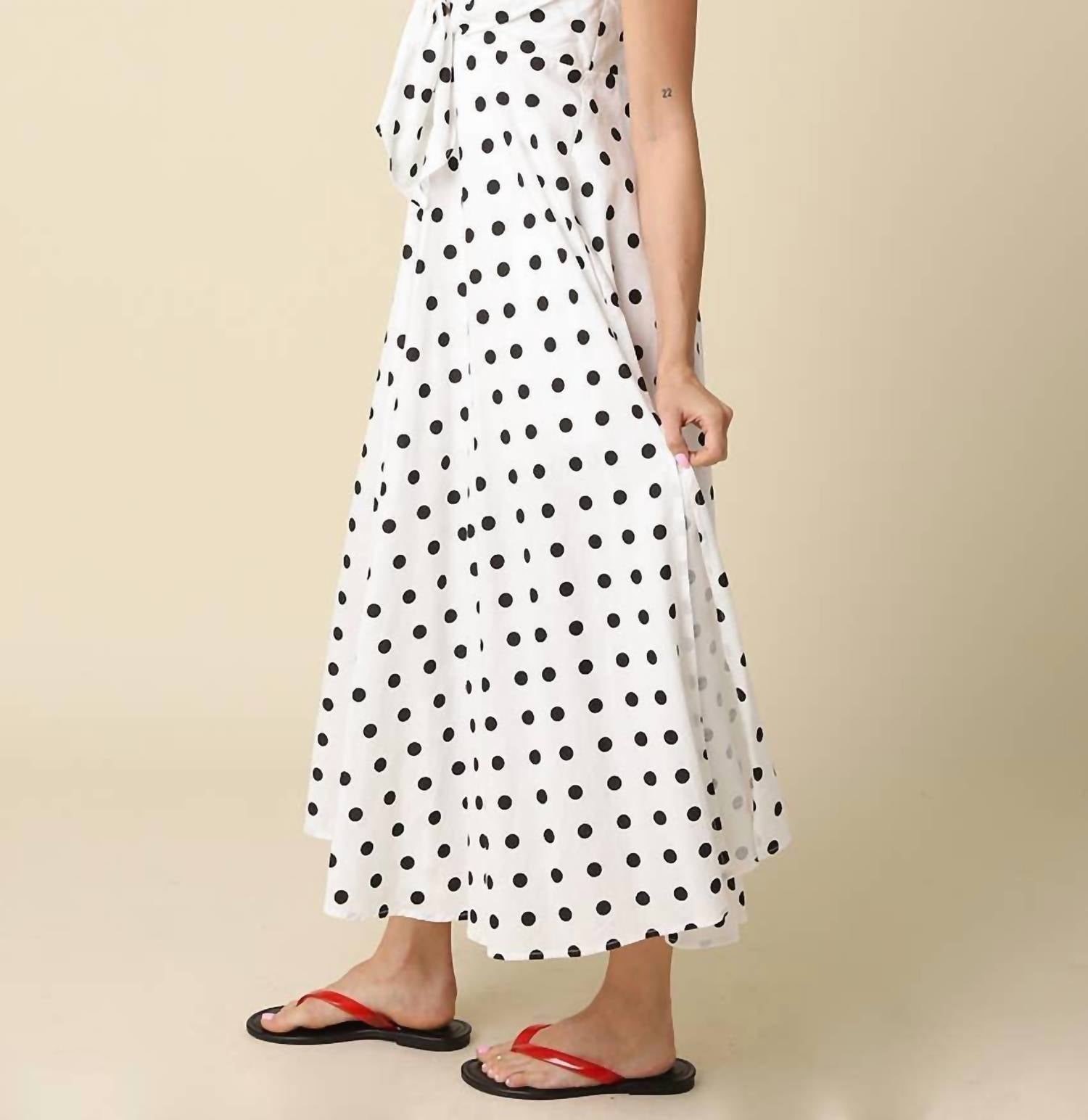 Olivaceous - Clara Polka Dot Maxi Dress