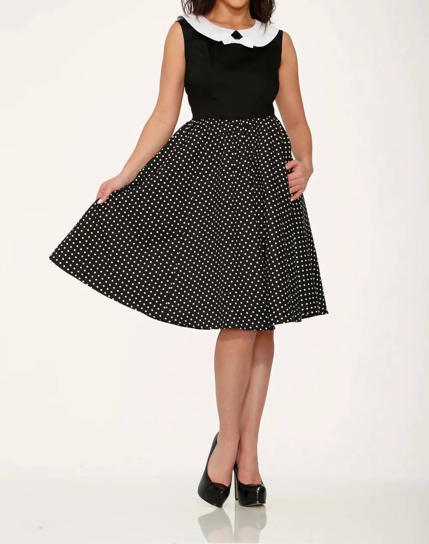 Orchid Bloom - Polka Dot Swing Dress