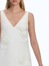 Self-Portrait - Embellished Flower Mini Dress