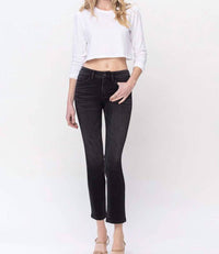 Vervet By Flying Monkey - Carlene Mid Rise Slim Straight Jeans