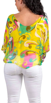 Gigi Moda - Groovy Print Isabetta V-neck Top