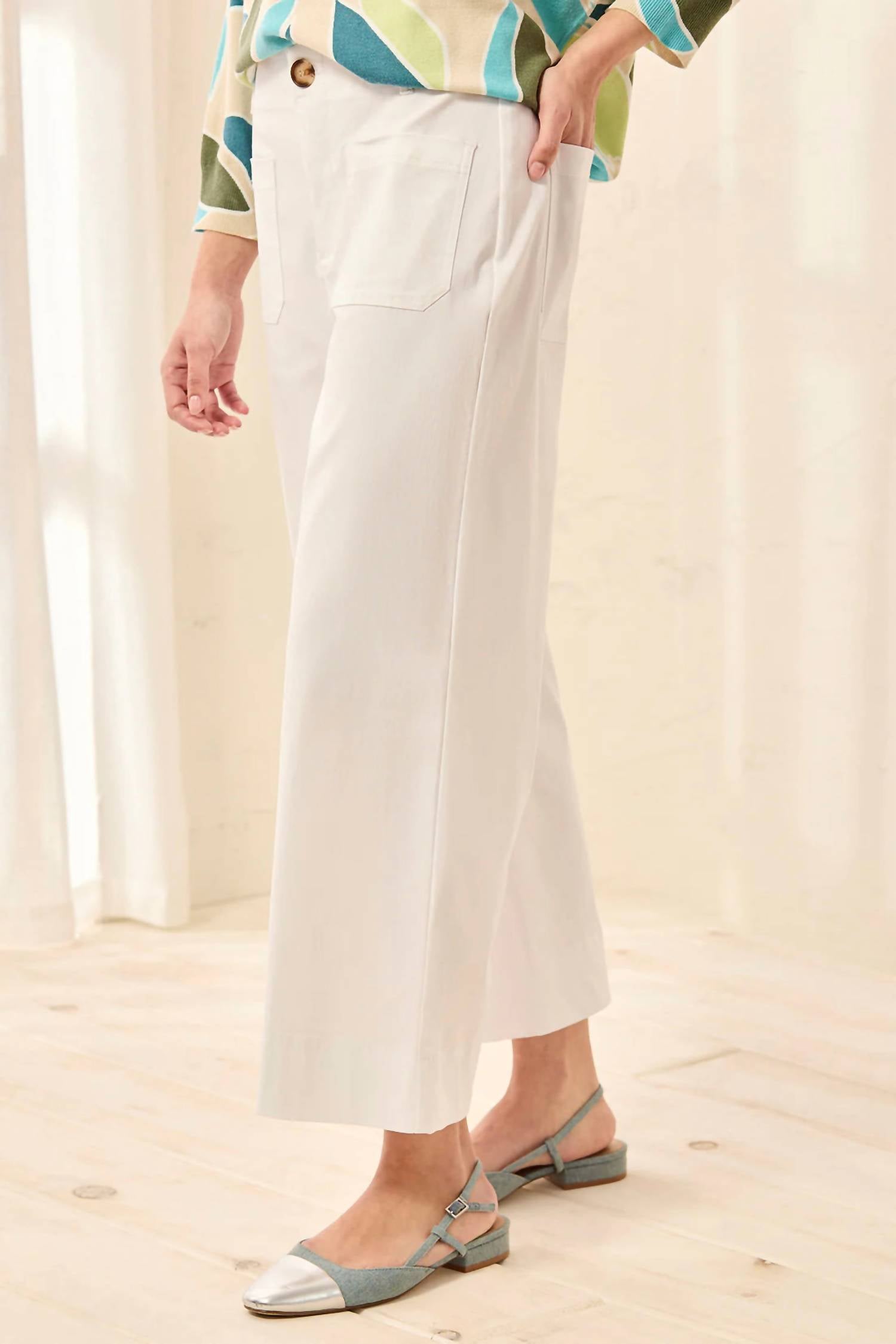 Tribal - Twill Wide Leg Ankle Pant