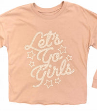 Tiny Whales - Girl's Oversized Long Sleeve Let’s Go Girls Sweater