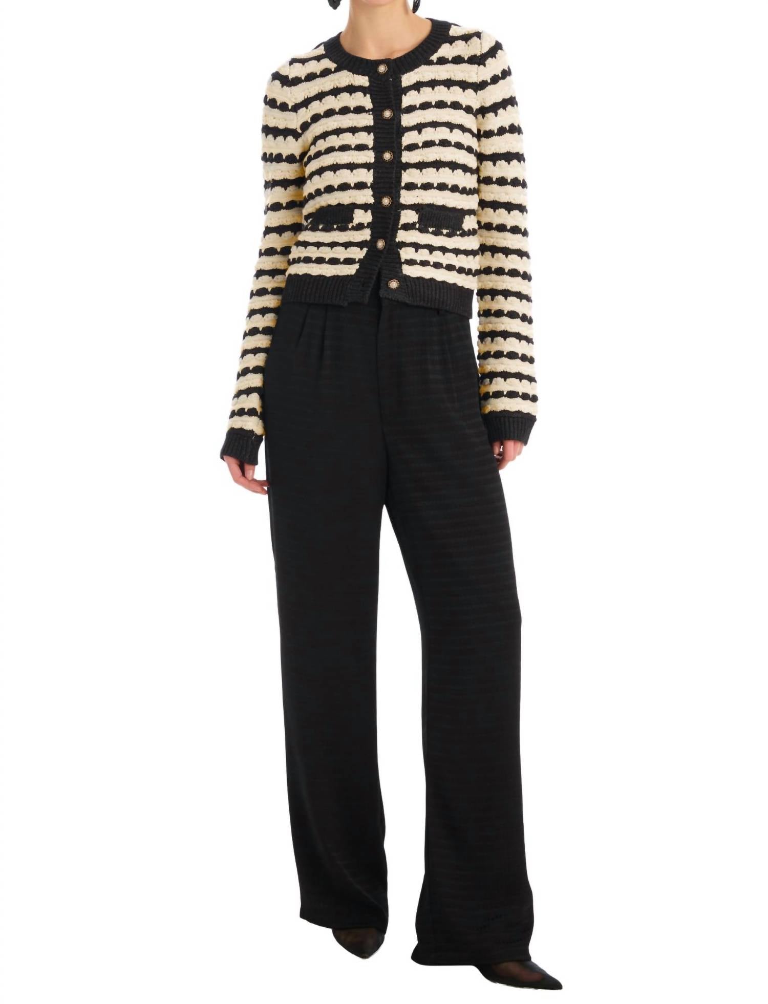 ALLISON NEW YORK Joan Wide Leg Pants in black - women's pants - view 6