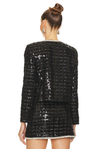 Alice + Olivia - Sequin Tweed Jacket