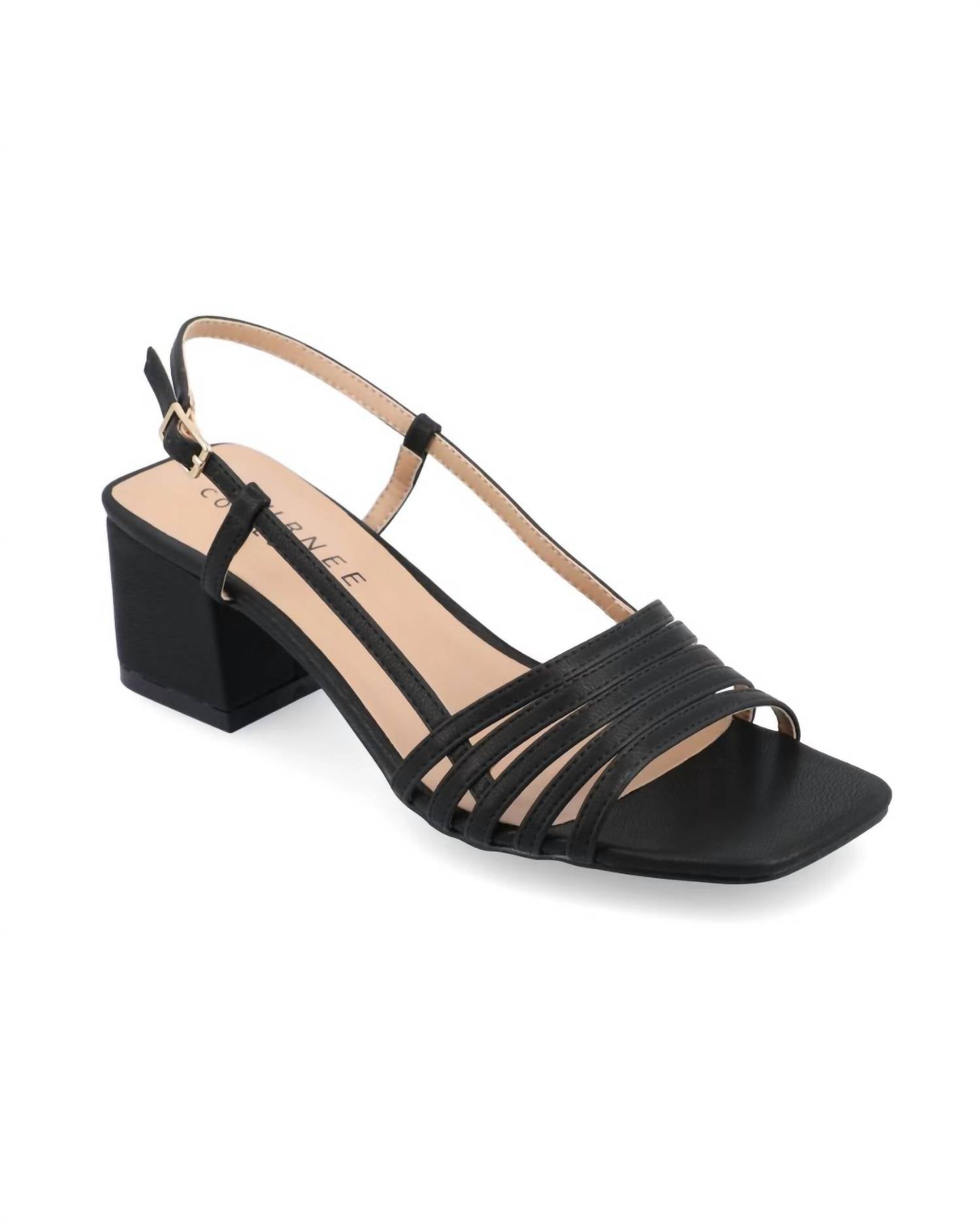 Journee Collection - Women's Shayana Multi Strap Sling Back Sandals