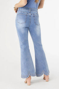 Coco + Carmen - Everstretch Flare With Hand Bead Embroidered Jean