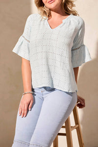Tribal - Gauze Eyelet Top