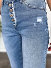 Kancan - The Serena Cuffed High-rise Mom Jeans