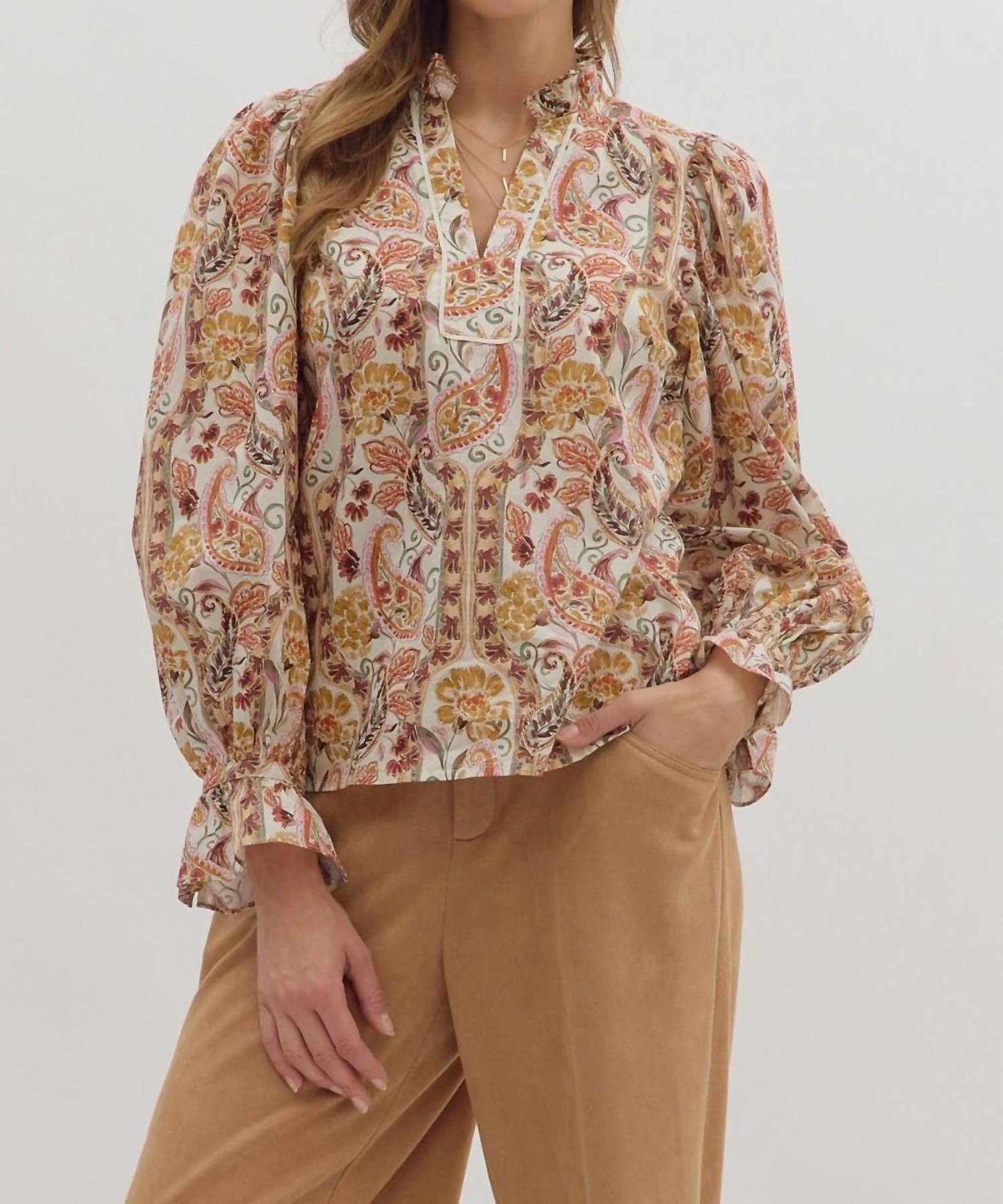 Entro - Sarah Paisley Blouse