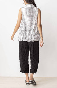 Liv By Habitat - Split Collar Tunic in Crimped Crepe de Chine
