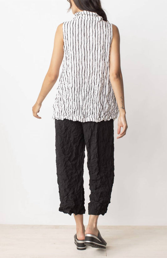 Liv By Habitat - Split Collar Tunic in Crimped Crepe de Chine