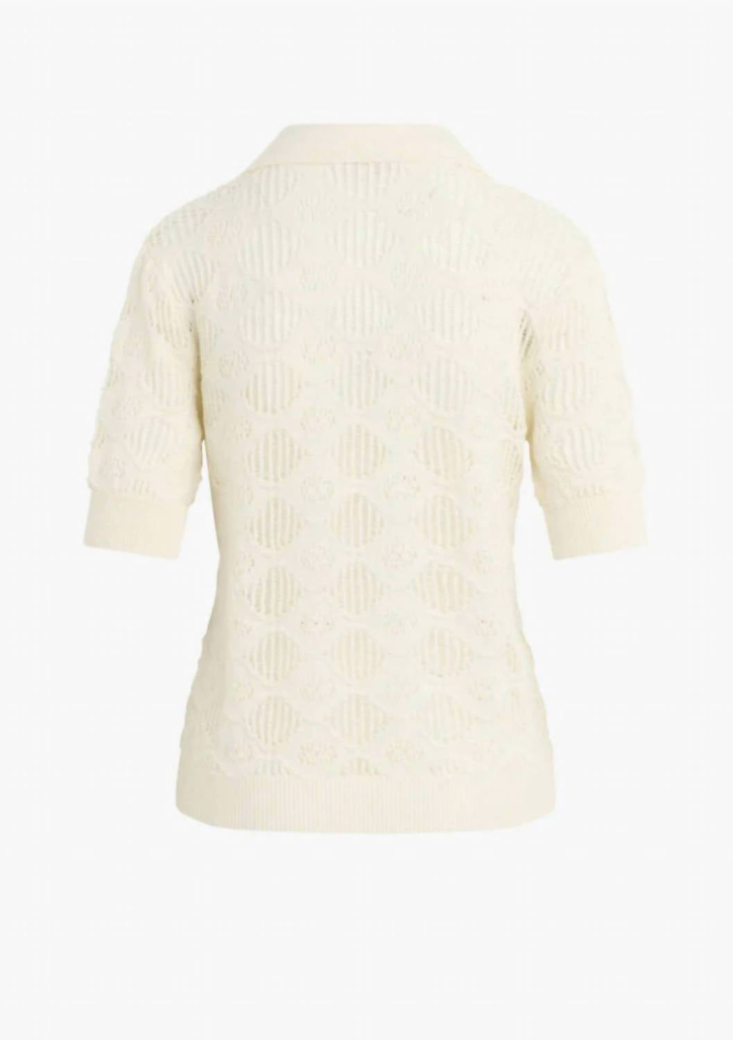 Favorite Daughter Courtside Polo Top in ivory - women's t-shirt - view 6