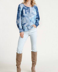 Umgee - Women's Tie Dye Henley Top