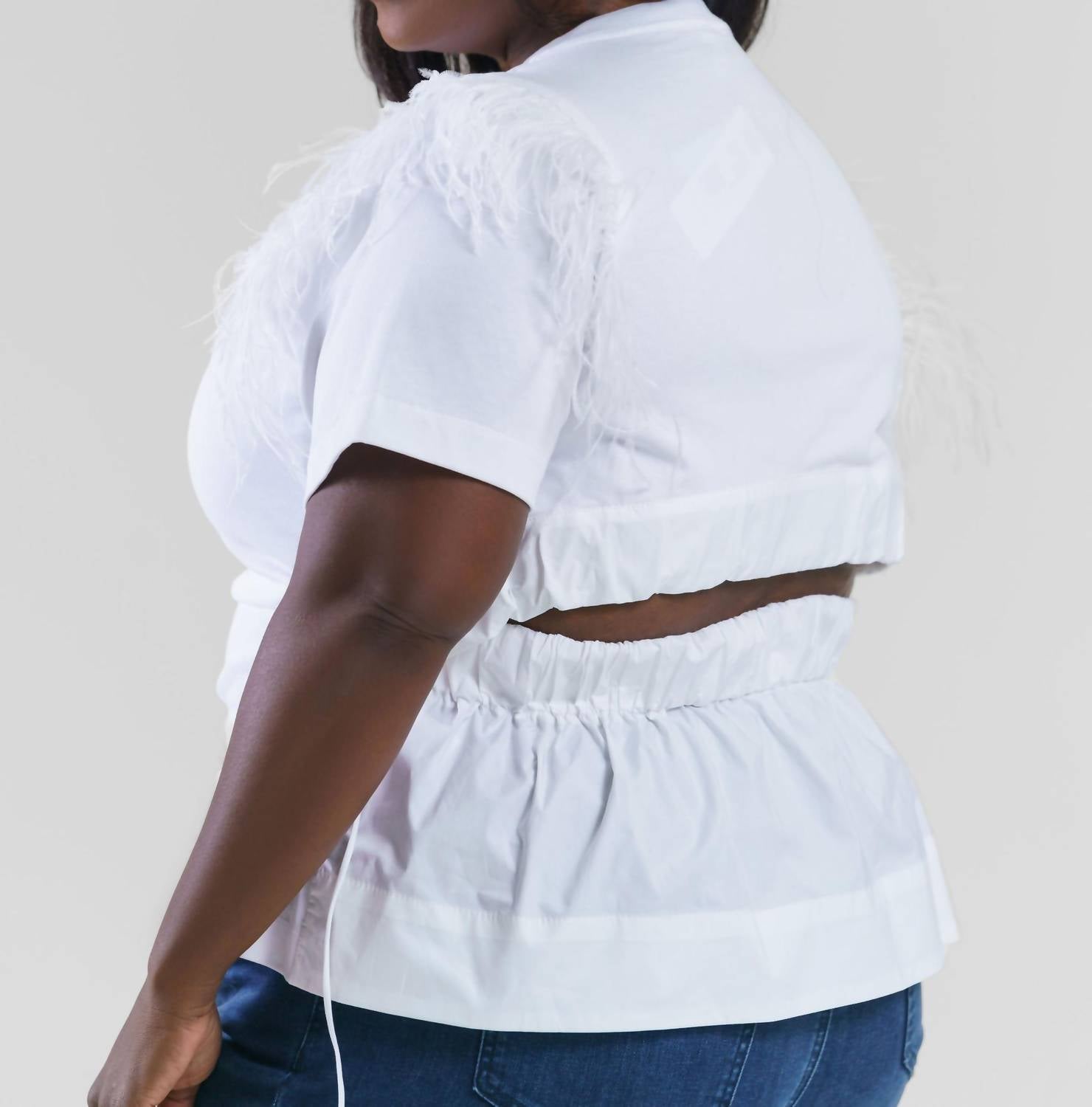 Tanya Taylor - Lydia Feather Top - Plus Size