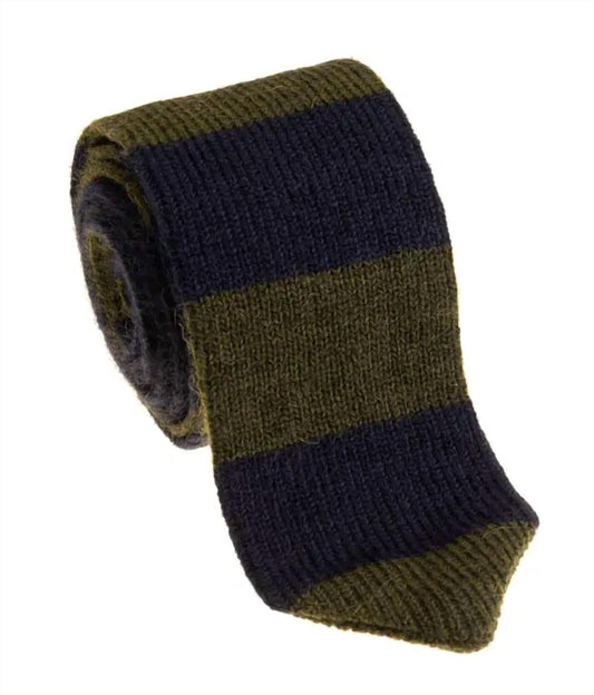 Pacific Silk - Wool Stripe Knit Tie