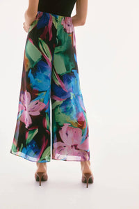 Joseph Ribkoff - CHIFFON FLORAL PRINT WIDE LEG PANTS