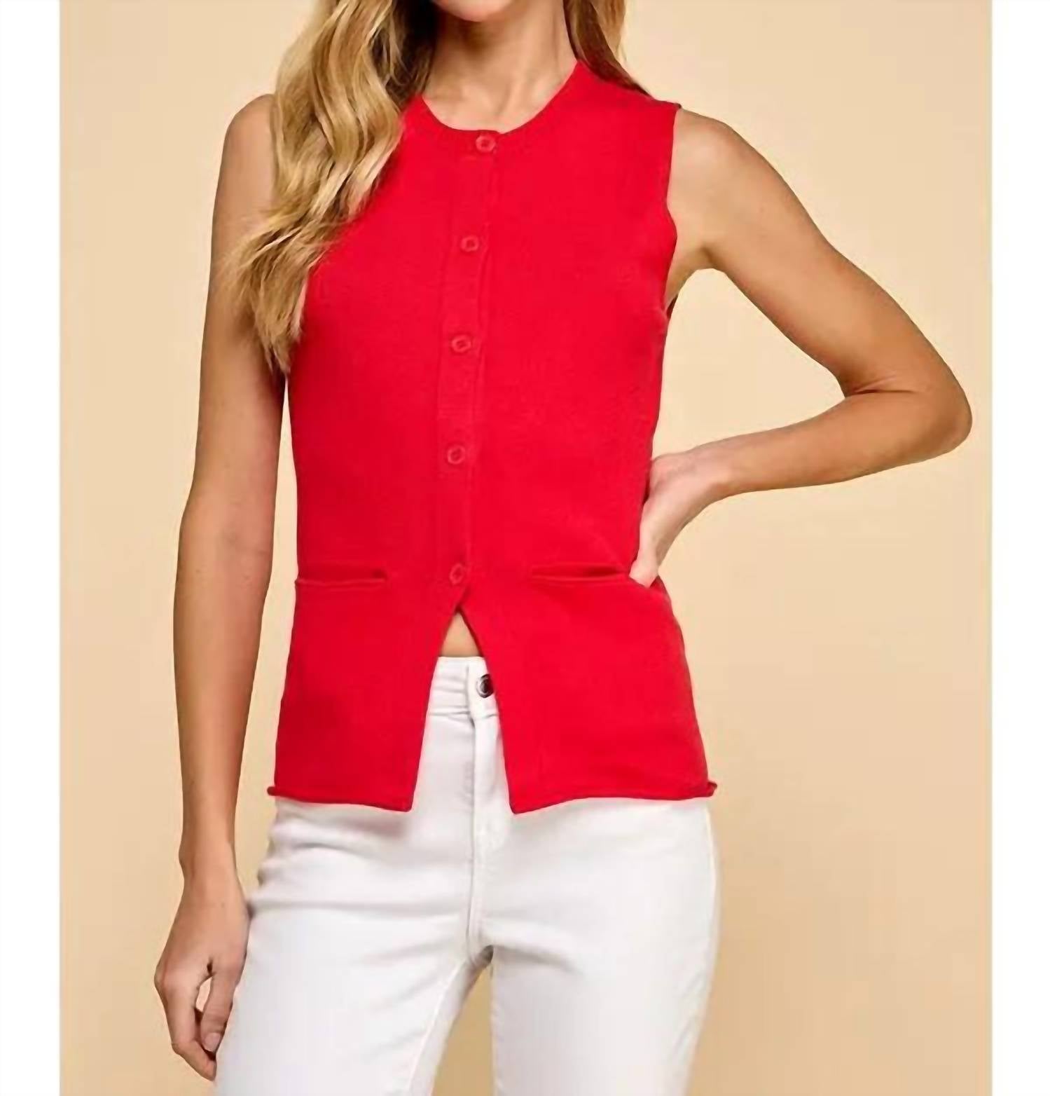 TCEC Cali Vest in red - women's jacket