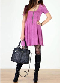 Tough Luv - Vintage Acid Mineral Wash Fit & Flare Dress