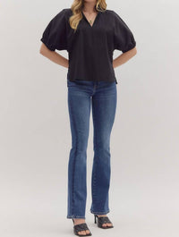 entro A Walk In The Dark Top in the dark top in black - women's blouse