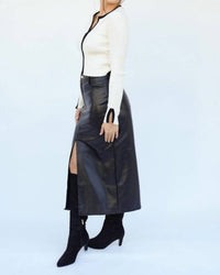 Falcon Park - Lilliana Faux Leather Maxi Skirt