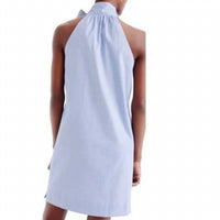 J.Crew - Oxford Tie Neck Halter Mini Dress