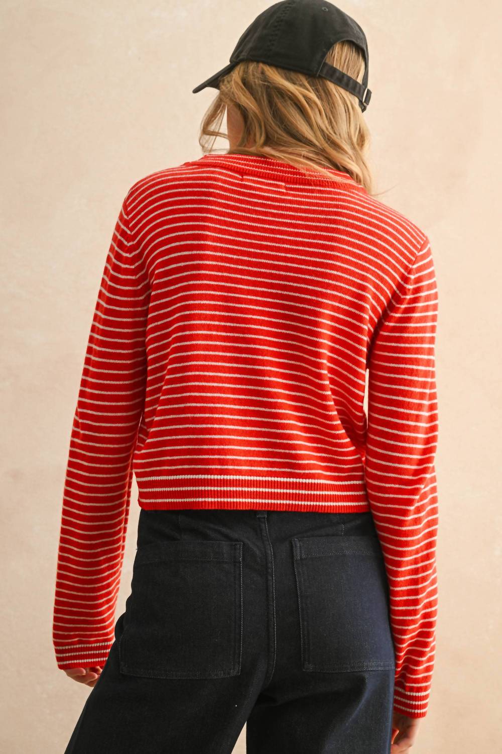Miou Muse - Striped Sweater Top