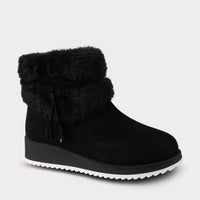 Lamo Women's Bailee Suede Zip Up Wedge Boot in black - women's shoe - alternate view