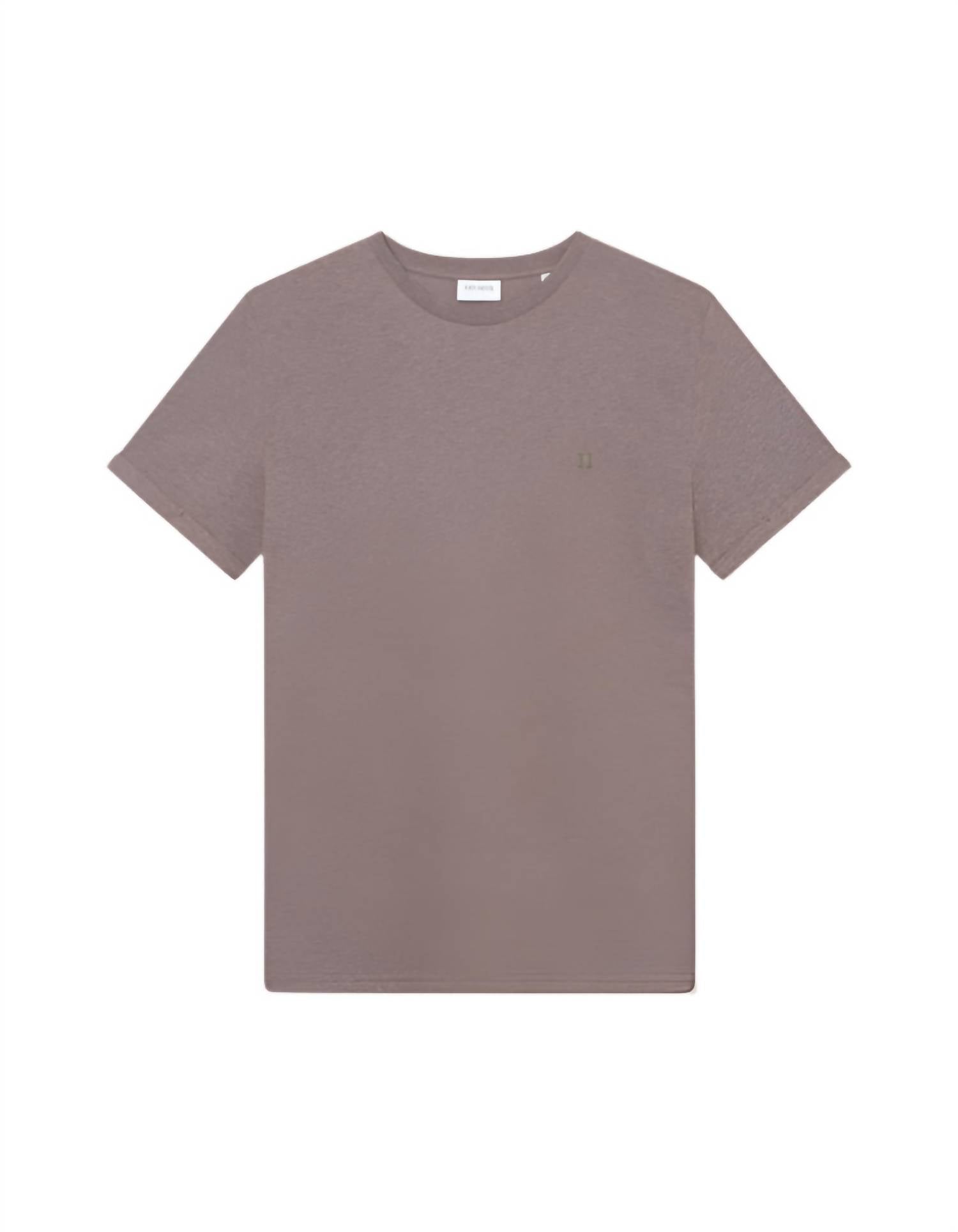 Les Deux Men's Norregaard Contrast Short Sleeve T-shirt in cub melange - men's t-shirt