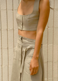 Le Kasha - Jirja Linen Crop Top