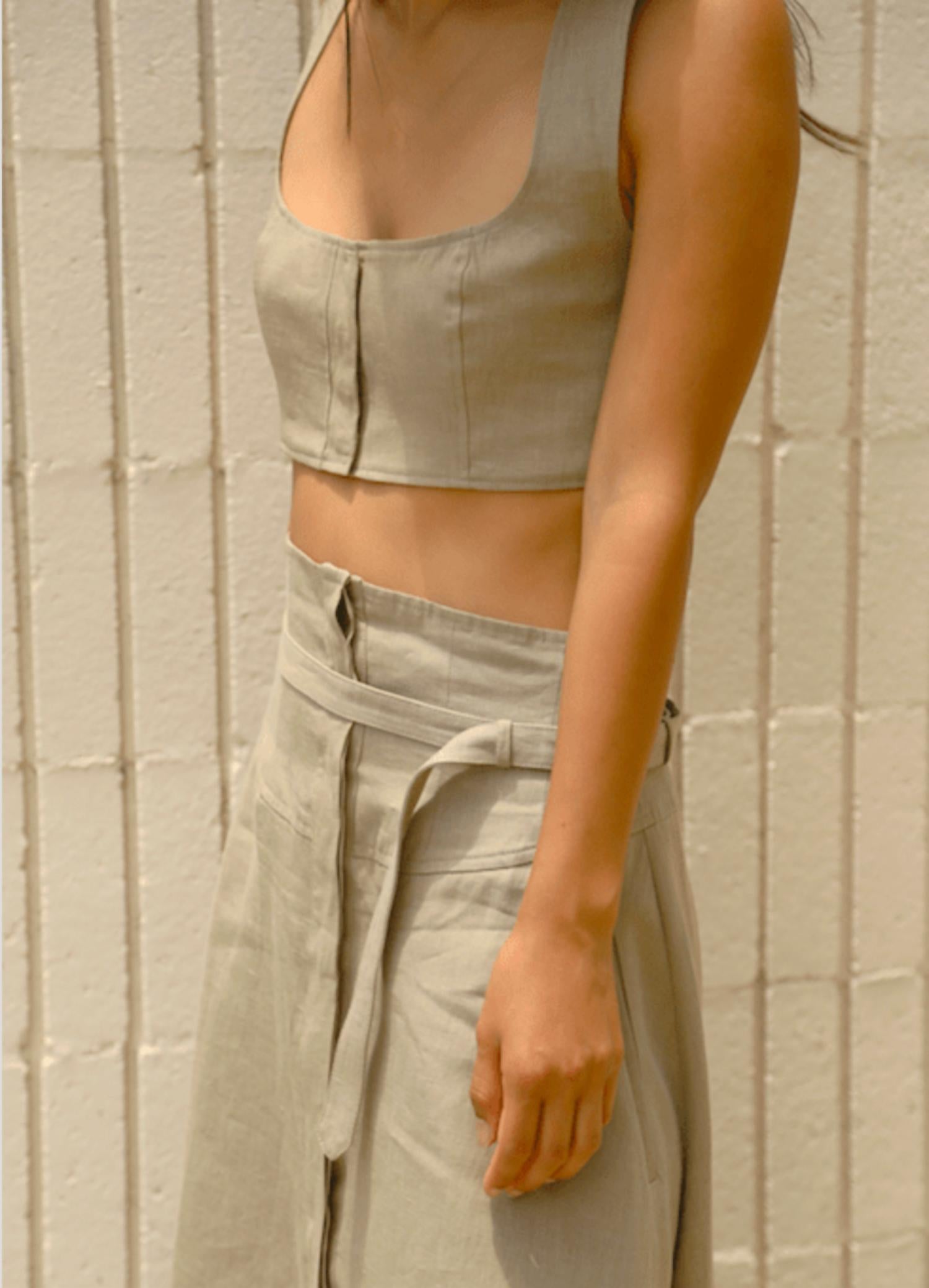 Le Kasha - Jirja Linen Crop Top