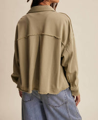 Listicle - Washed Knit Utility Shacket
