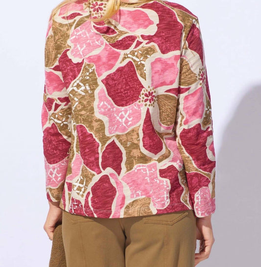 Habitat - Decoupage Floral Stepped Hem Tee