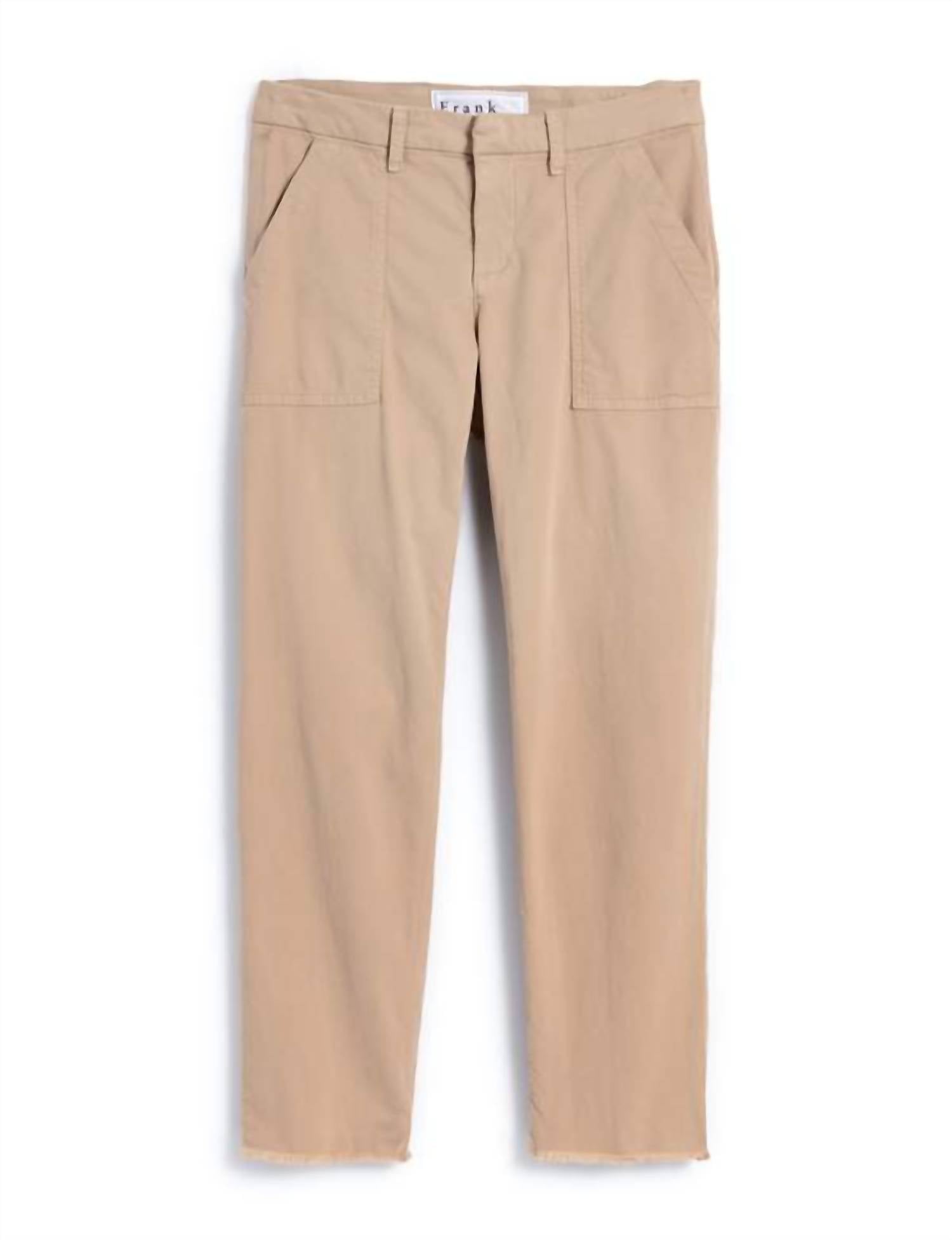 Frank & Eileen Blackrock Utility Pants in khaki - women's jeans - alternate view