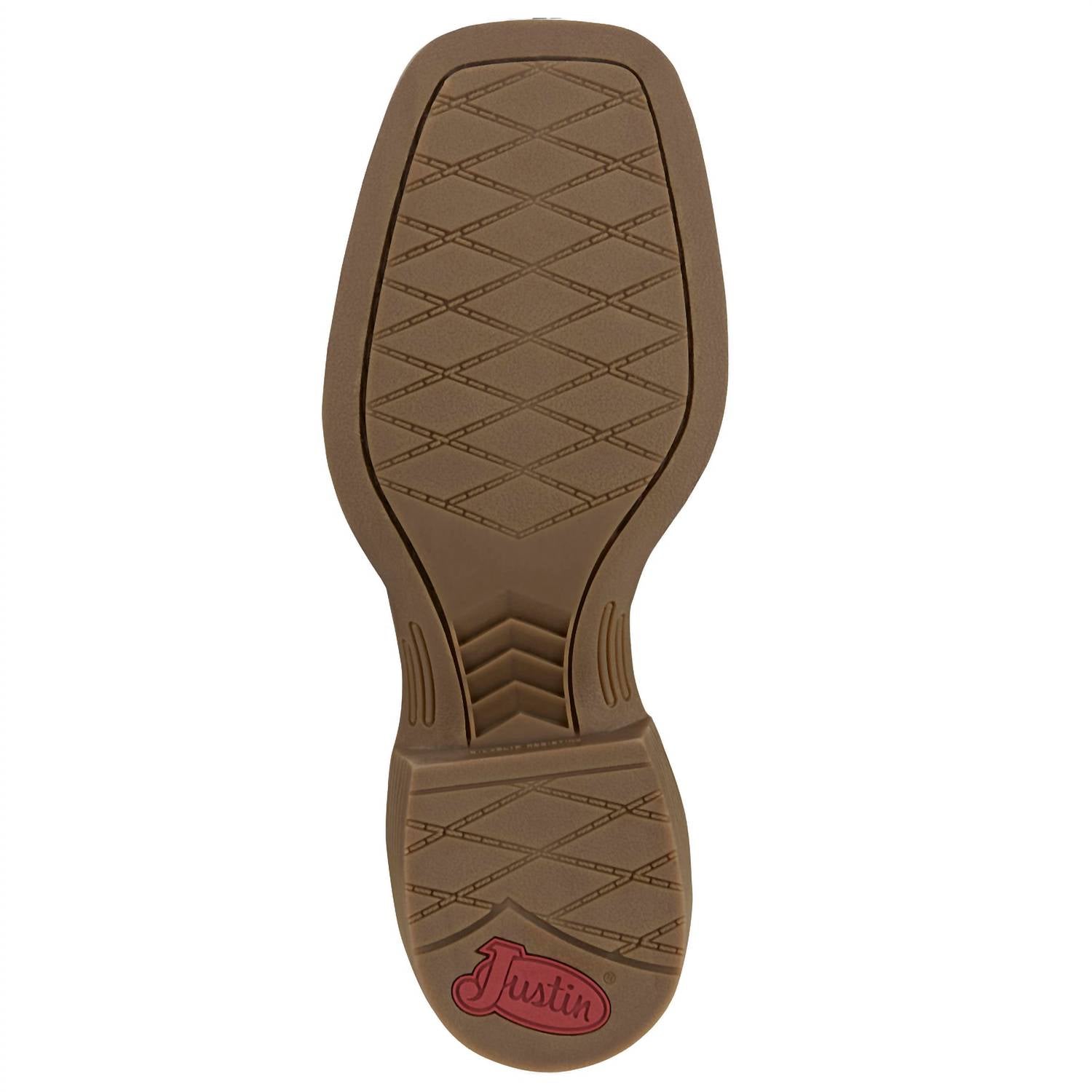 Justin Women's Buffalo Vamp Buffalo Top Cowgirl Boot - Medium in brown pink - women's shoe - view 6