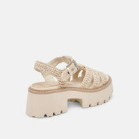 Dolce Vita Women's Latice Platform Sandals in oatmeal knit - women's sandal - alternate view