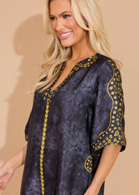 Alden Adair Delaney Dress in blue - women's dress - alternate view