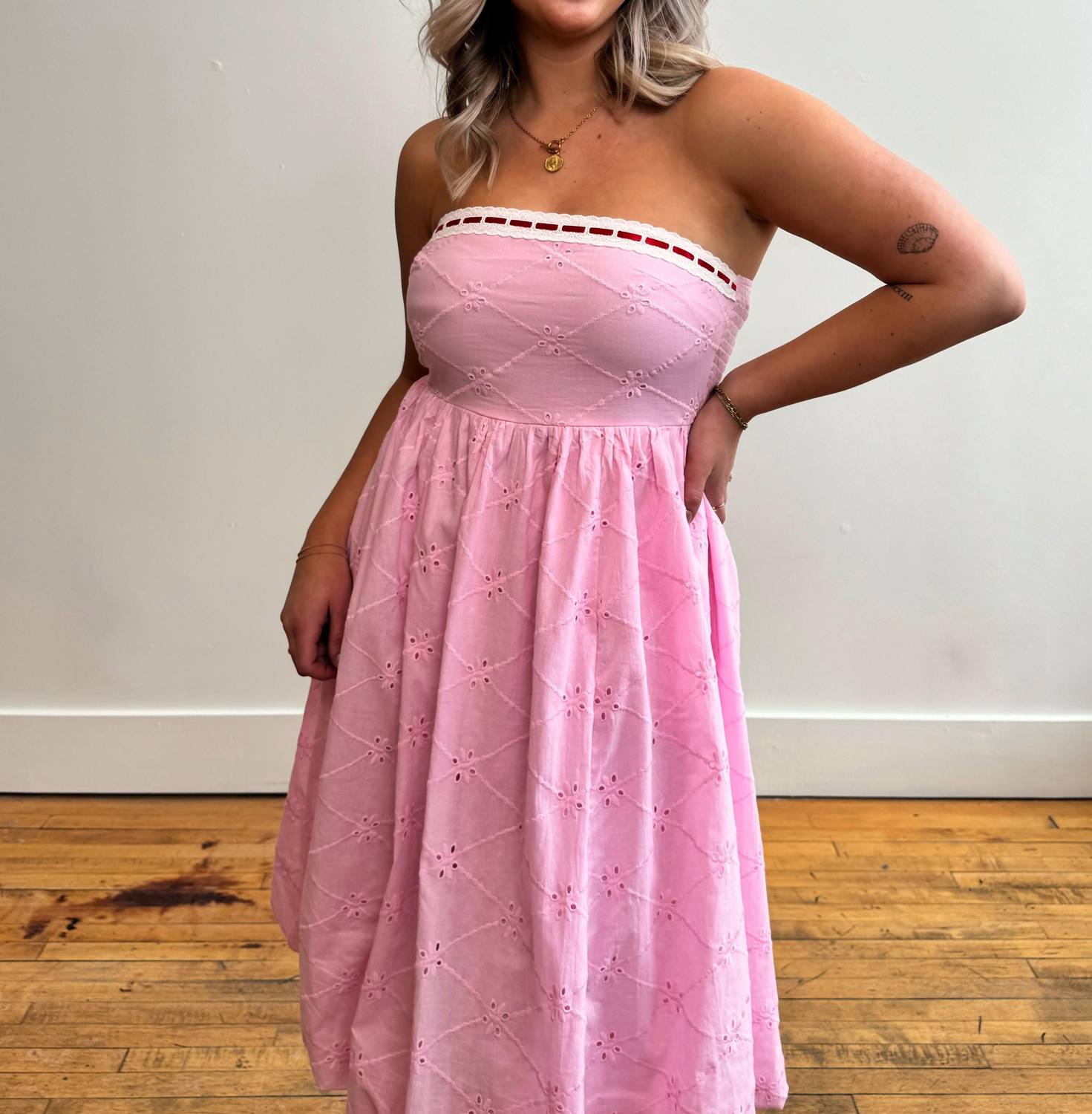 Polagram - Solene Eyelet Midi Dress