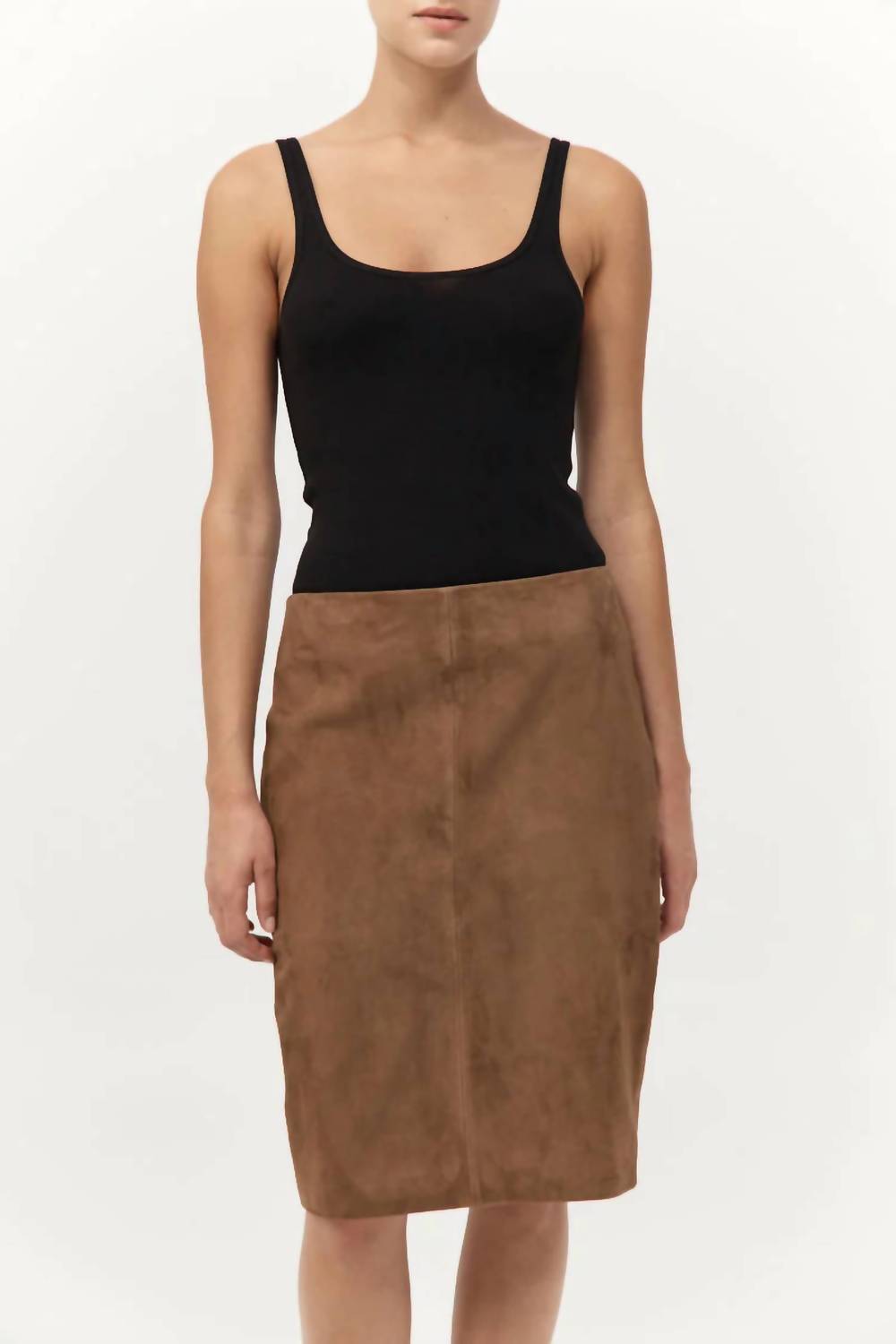 St. Agni - Suede Pencil Skirt