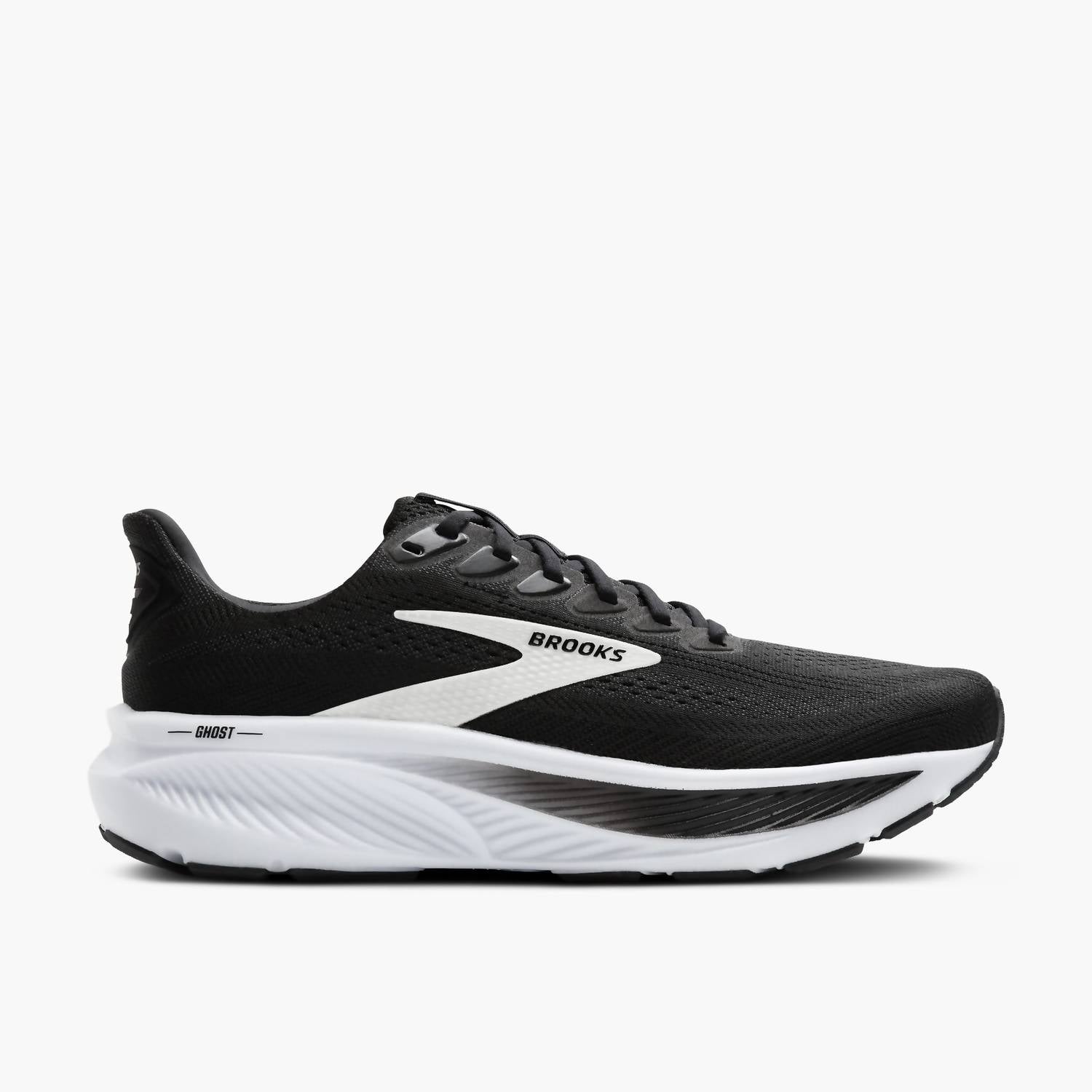BROOKS Women's Ghost 17 Running Shoes - Wide in black grey white 1 - women's shoe