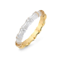 Gold & Honey - Women's Bamboo Lucite Hinge Bangle