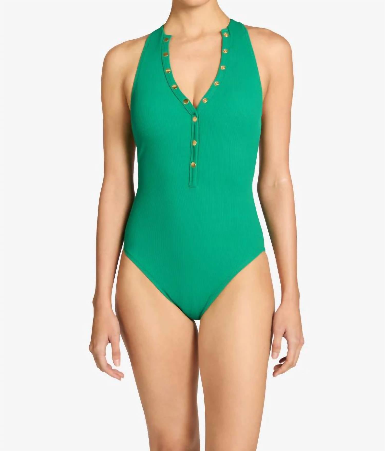 Robin Piccone - Amy High Neck One Piece Swimsuit