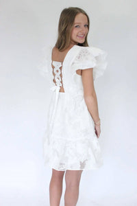 Tcec - Blossom Ruffle Sleeve Midi Dress